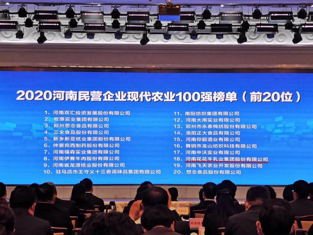 快訊 | 2020河南民營企業(yè)100強發(fā)布 花花牛榮獲“河南民營企業(yè)現(xiàn)代農(nóng)業(yè)100強”、“河南民營企業(yè)社會責(zé)任100強”雙榮譽